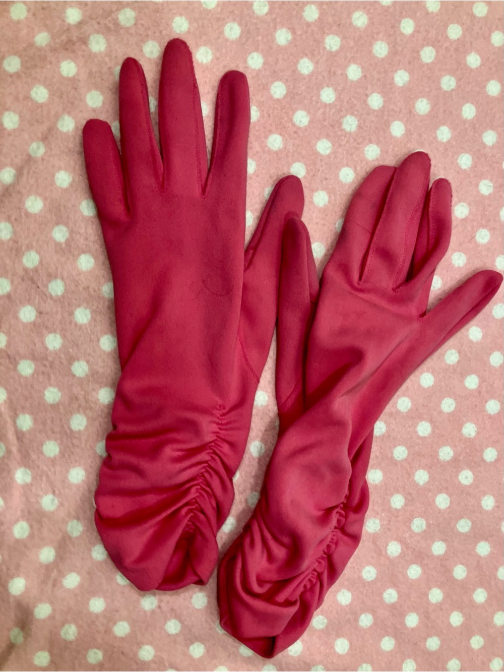 Vintage Hansen Gloves 7 Raspberry Pink - Picture 4 of 10